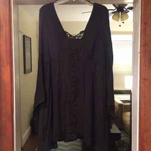 Free People Lace detail mini dress/tunic